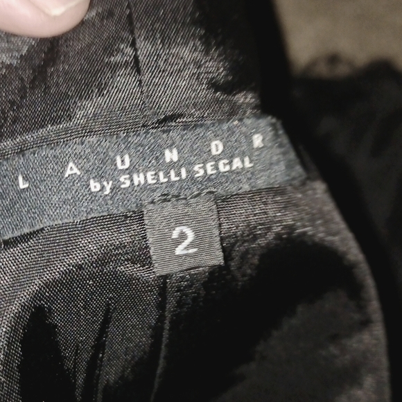 LAUNDRY by SHELLI SEGAL-EUC-BLACK-DRESS- TULLE-UNDER-SWEETHEART NECKLINE-BELTED - Picture 7 of 9